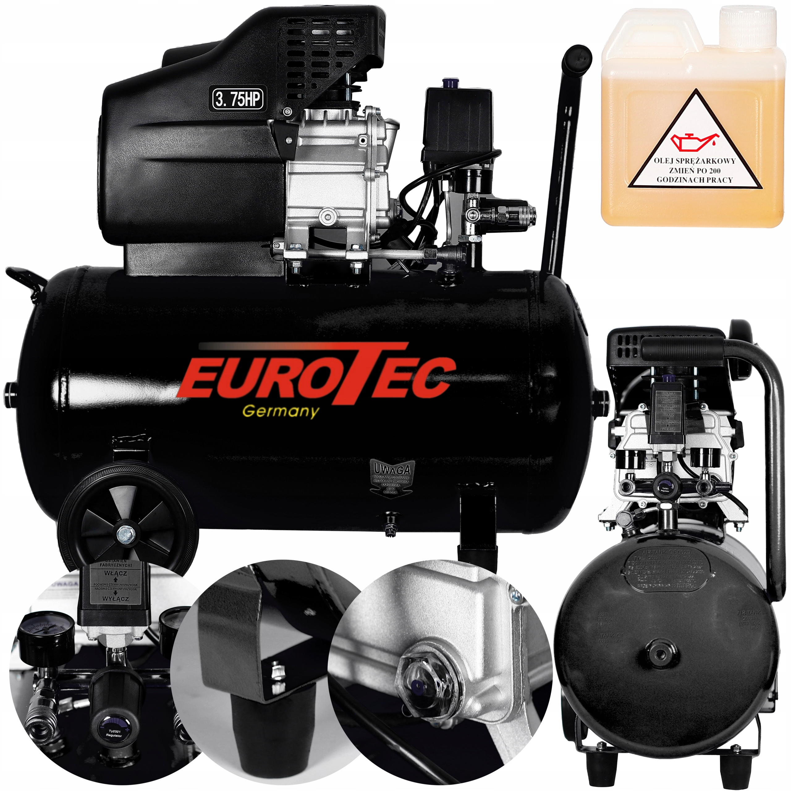 Eurotec EUAC-24 olejový kompresor 24 l 8 bar
